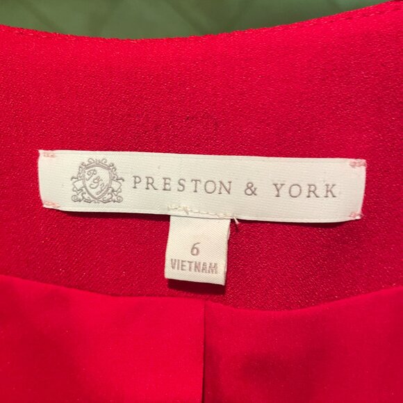 Preston & York Lined Red Open Front Lightweight Coat 6 - Picture 4 of 6